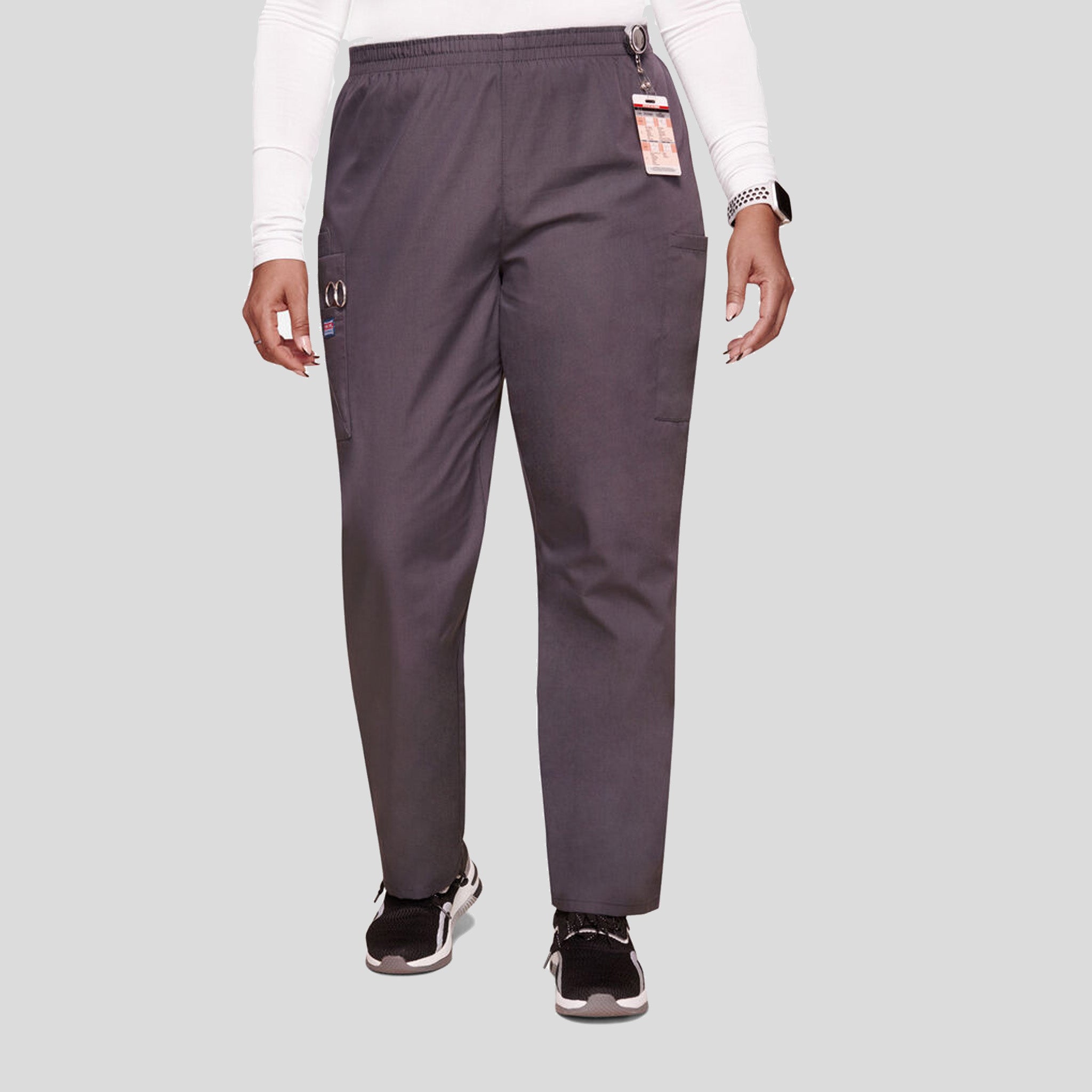 Elastic Waist Utility Scrub Pant | Pewter