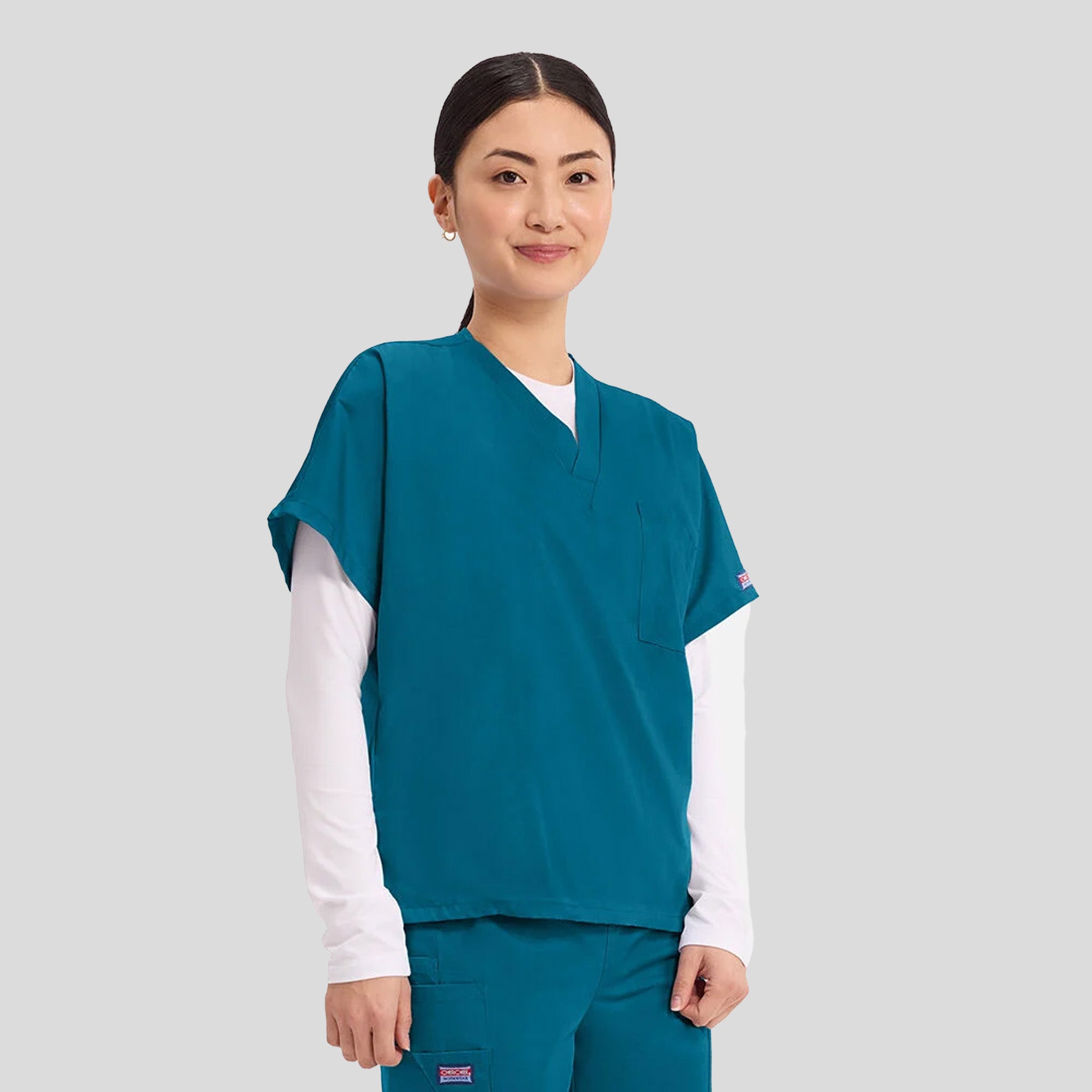 Unisex V-Neck 1 Pocket | Caribbean