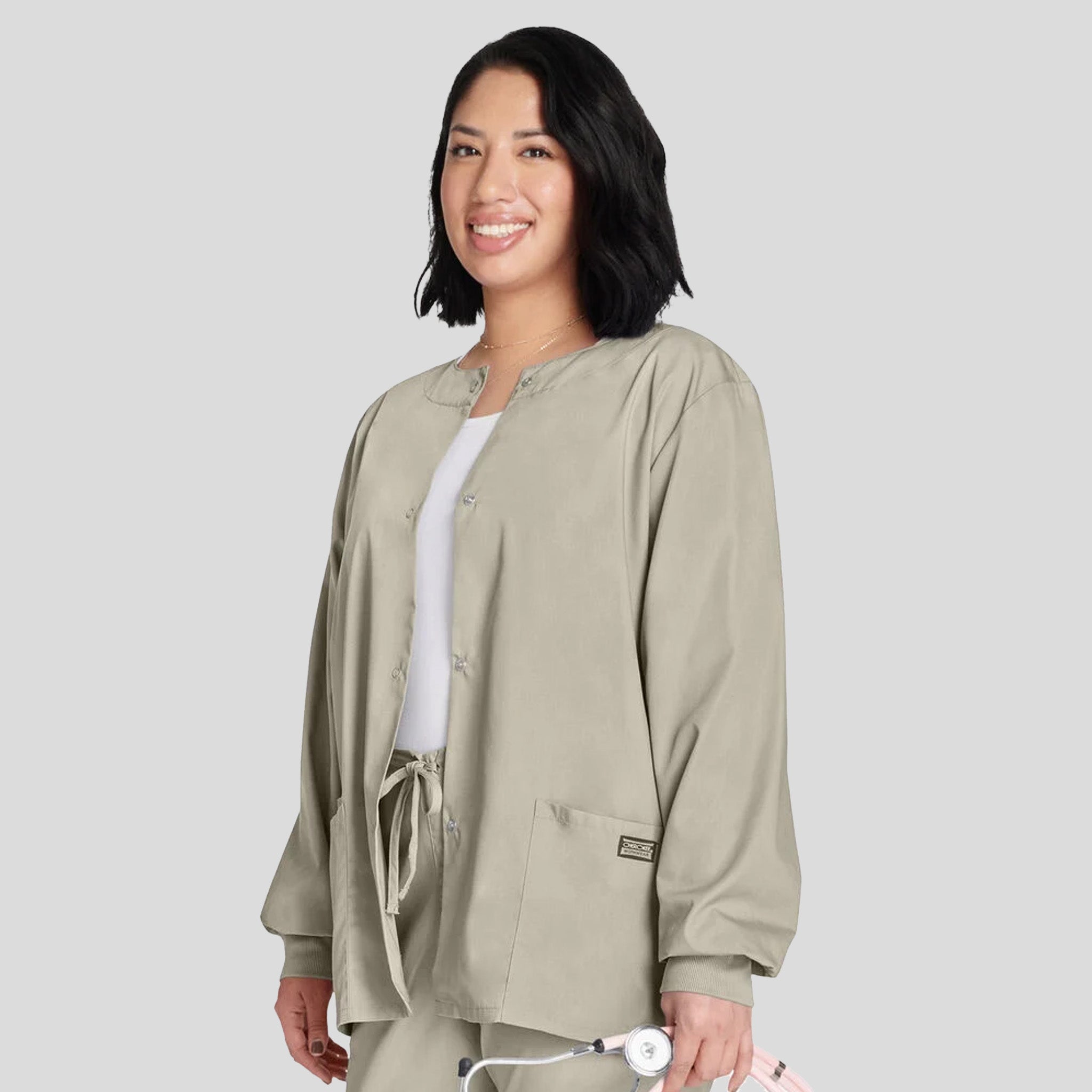 Women's Snap Front Jacket | Khaki