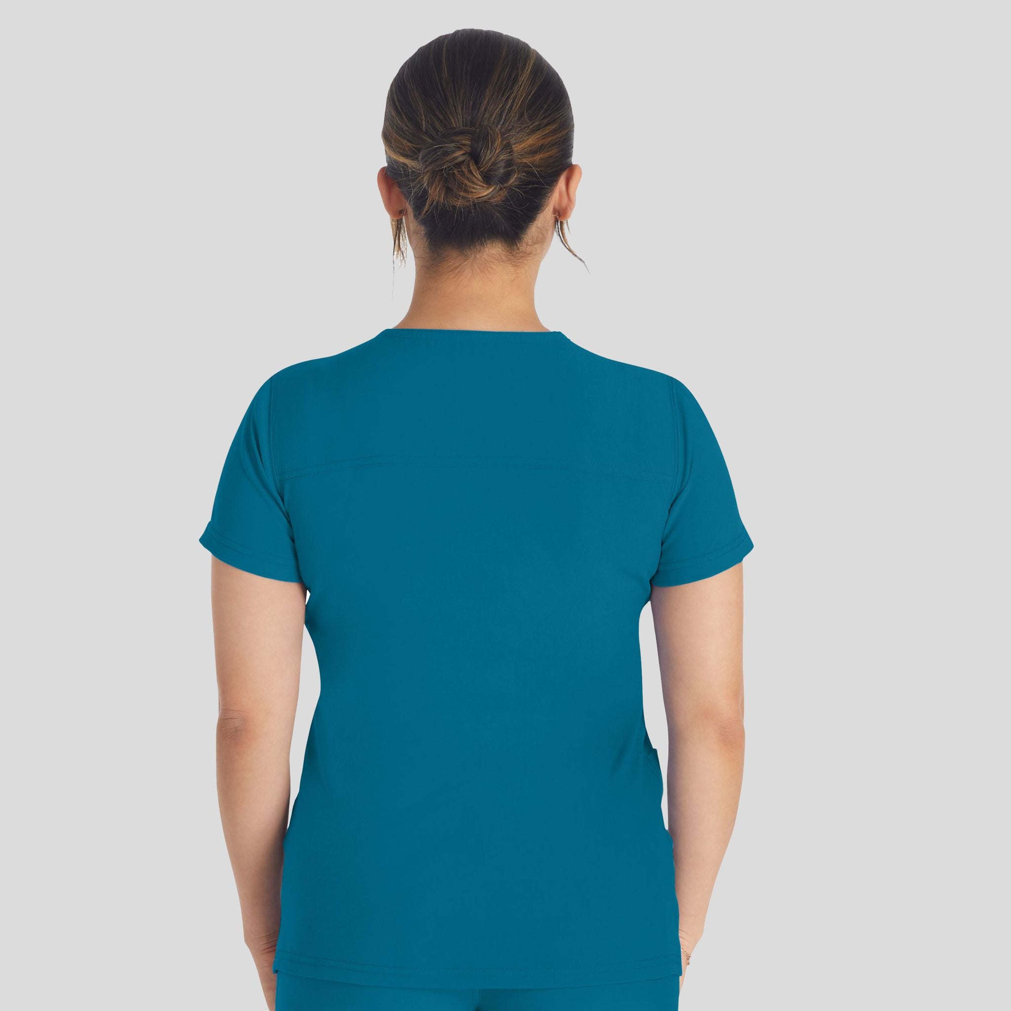 Women's V-Neck Scrub Top | Caribbean