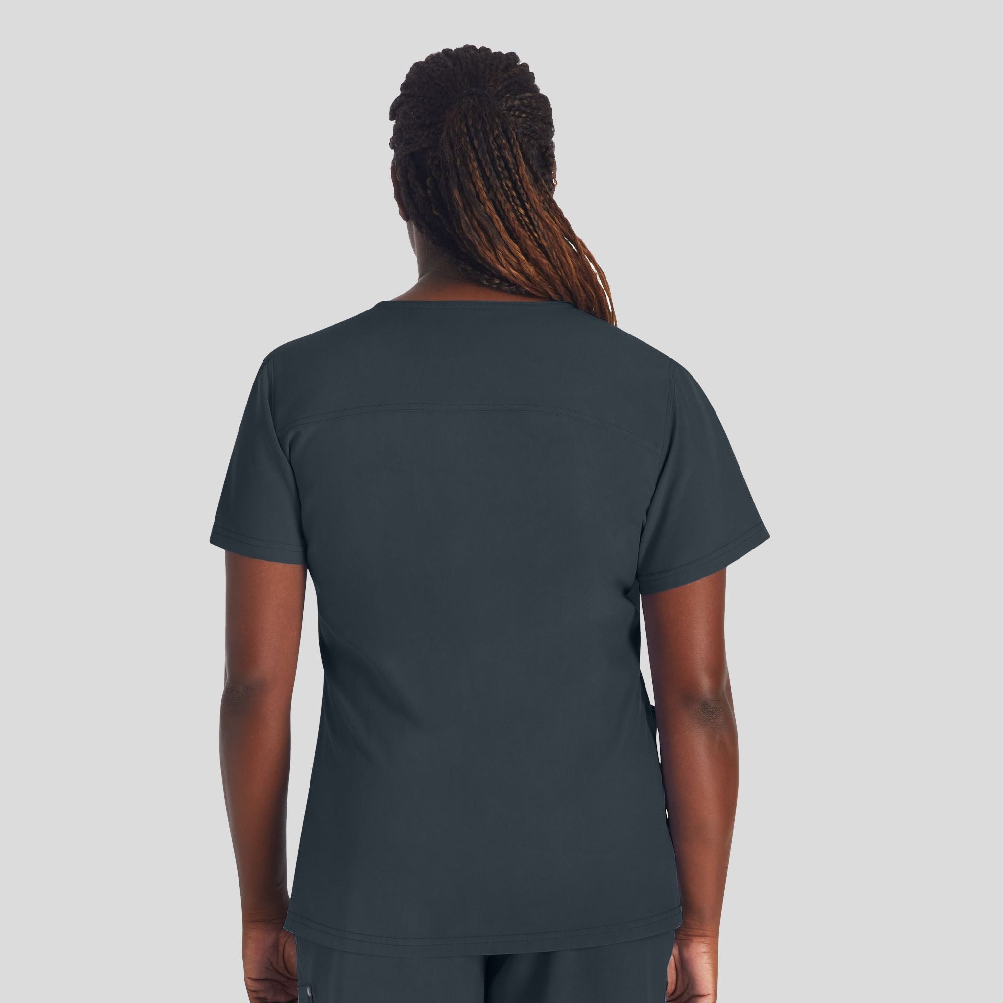Women's V-Neck Scrub Top | Pewter