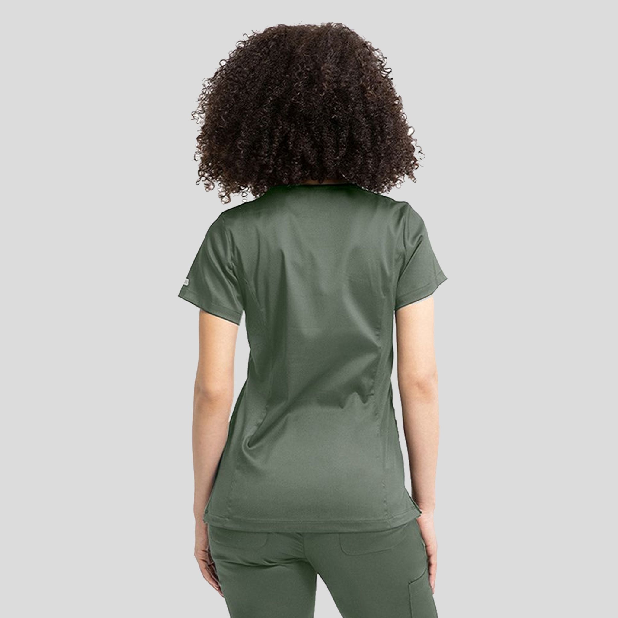 Women’s Mock Wrap Knit Side Top | Olive