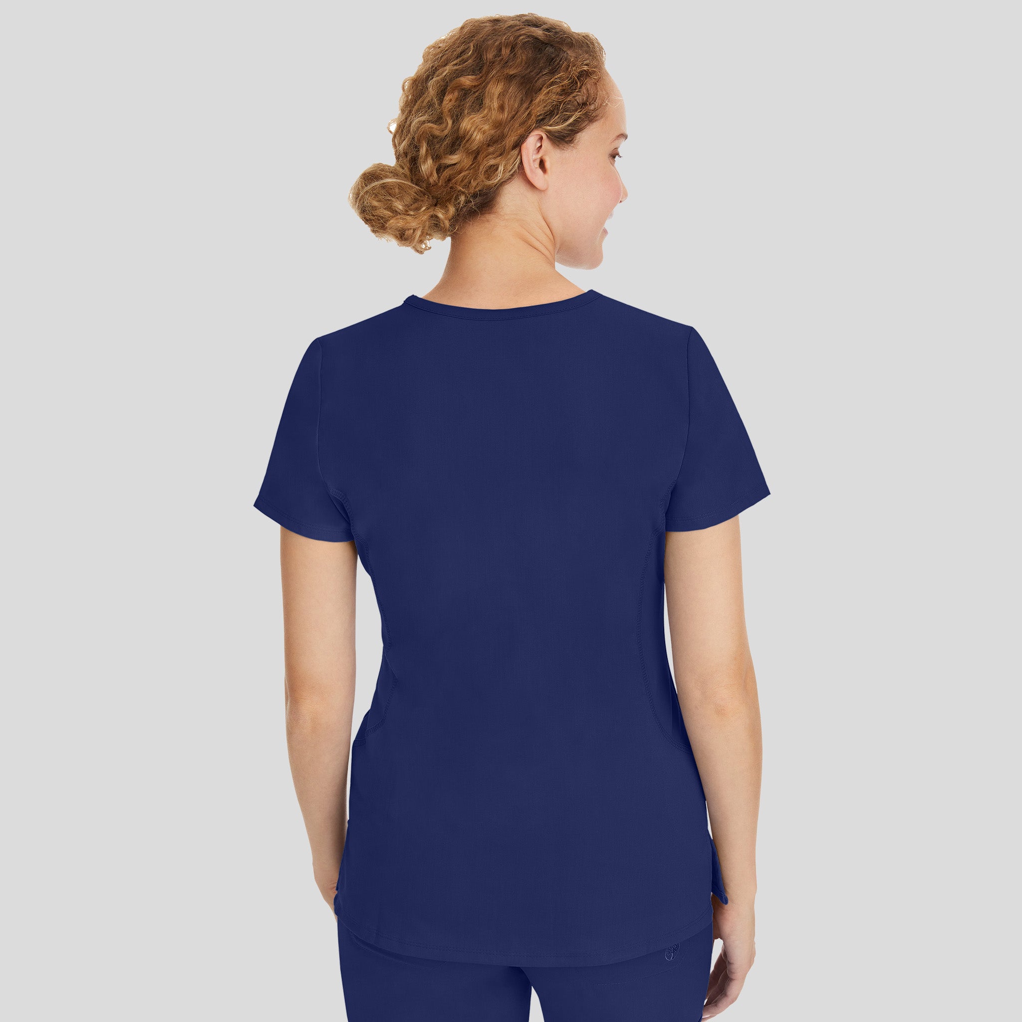 Juliet V-Neck Yoga Scrub Top | Navy