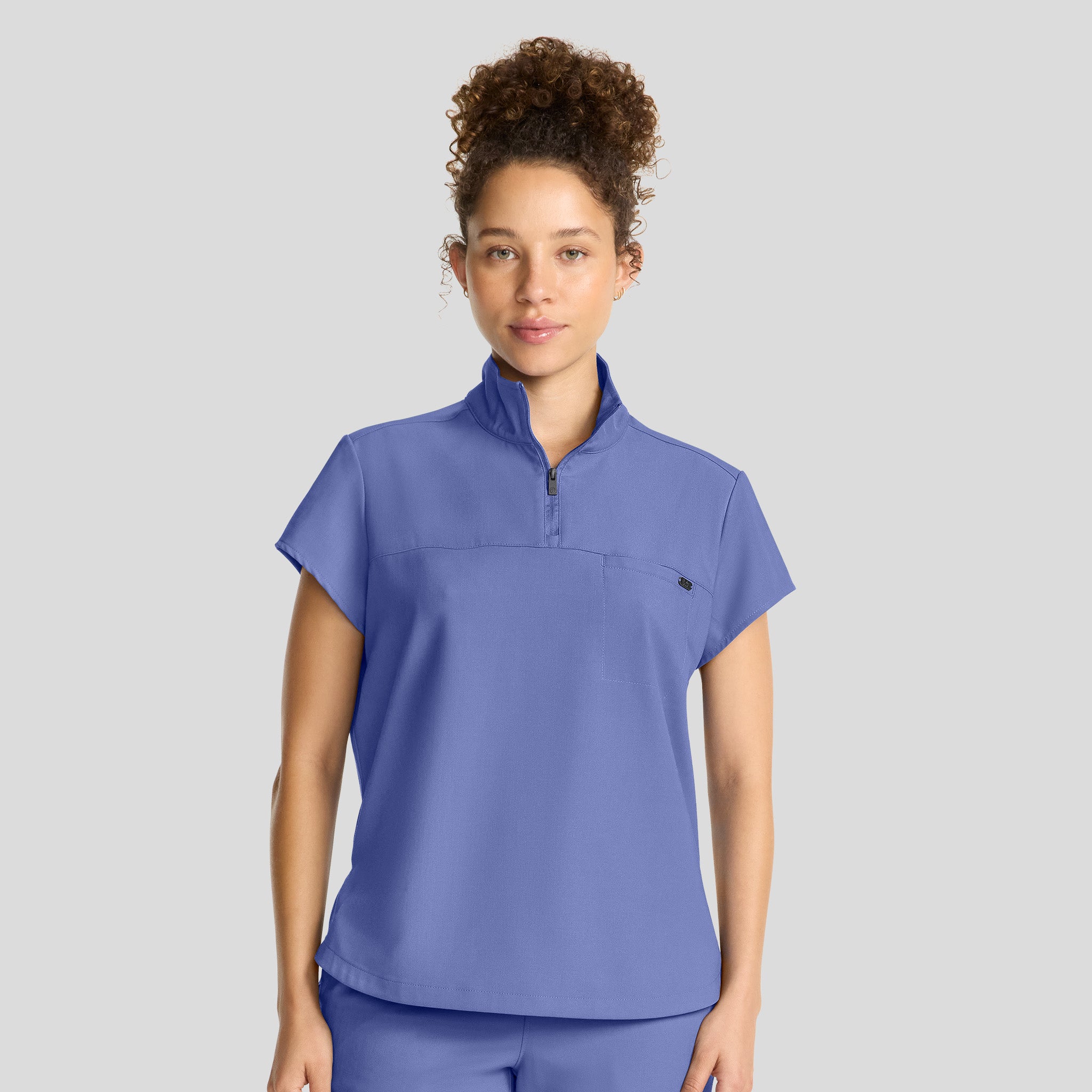 Women's Bella Quarter Zip Scrub Top | Ceil