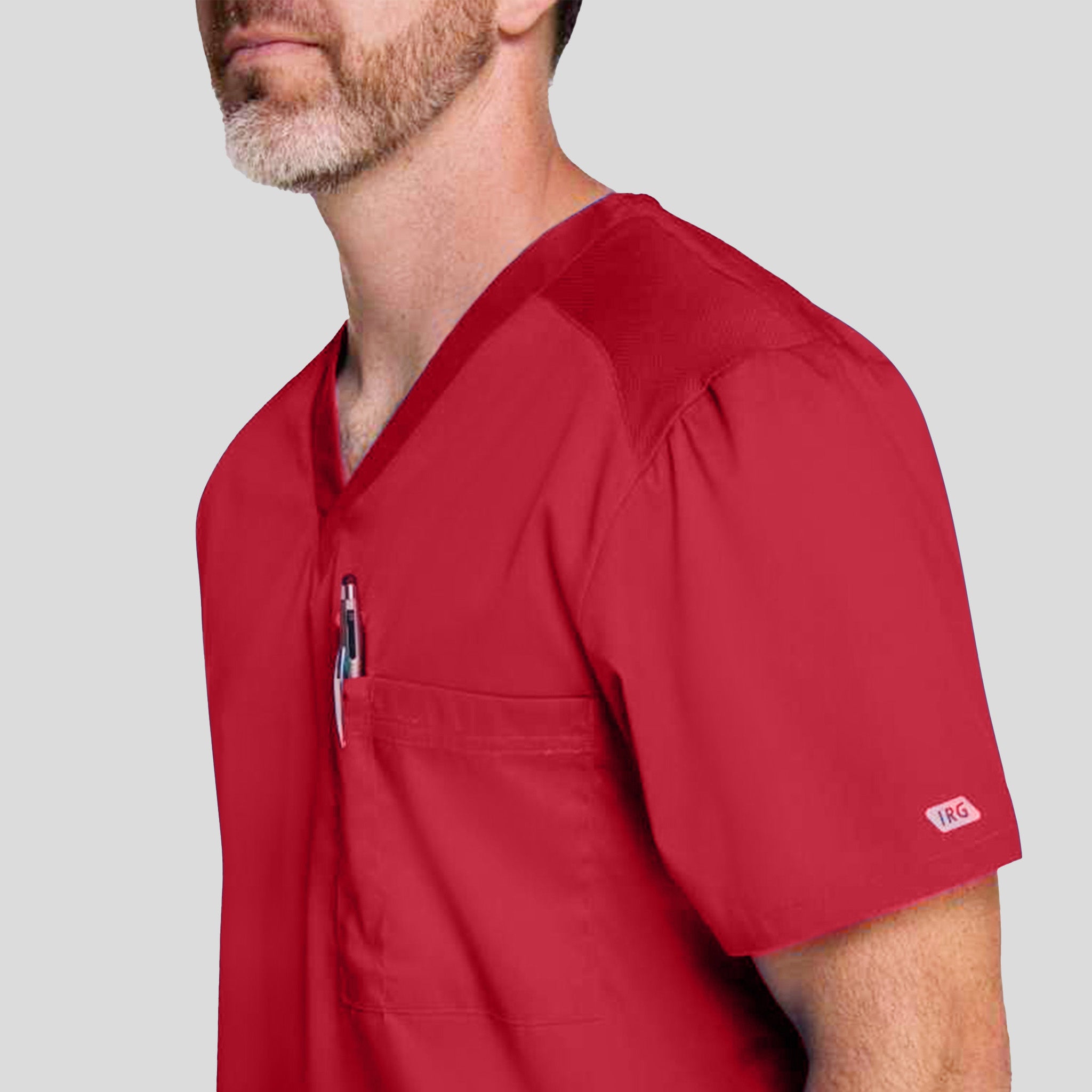 Men’s V-Neck Top | Red