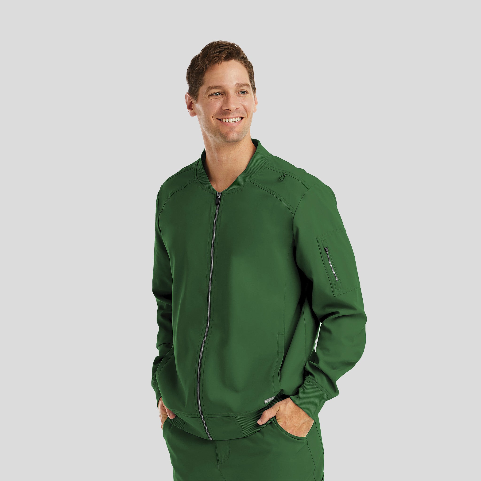 Men’s Full Zip Bomber Jacket | Hunter