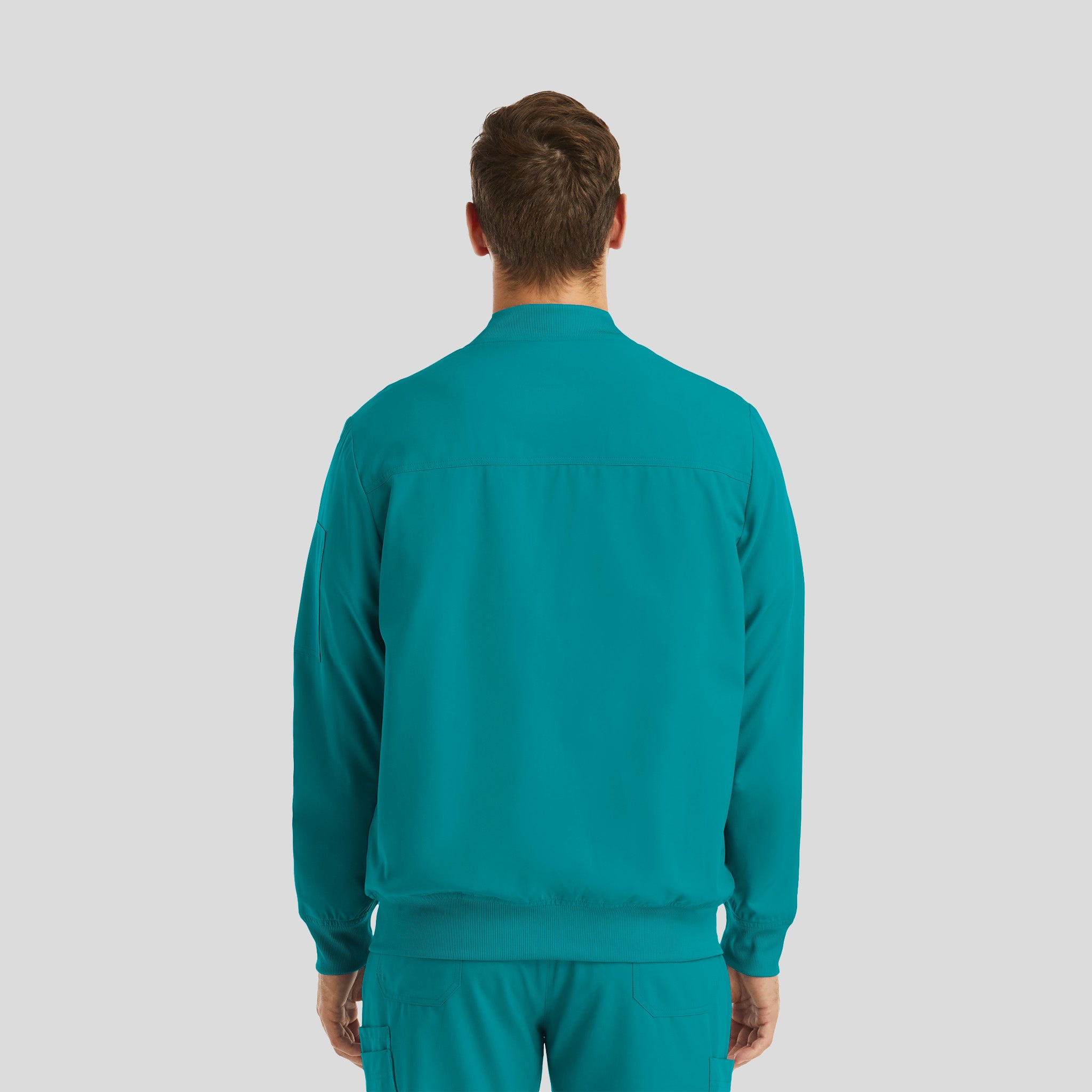 Men’s Full Zip Bomber Jacket | Teal