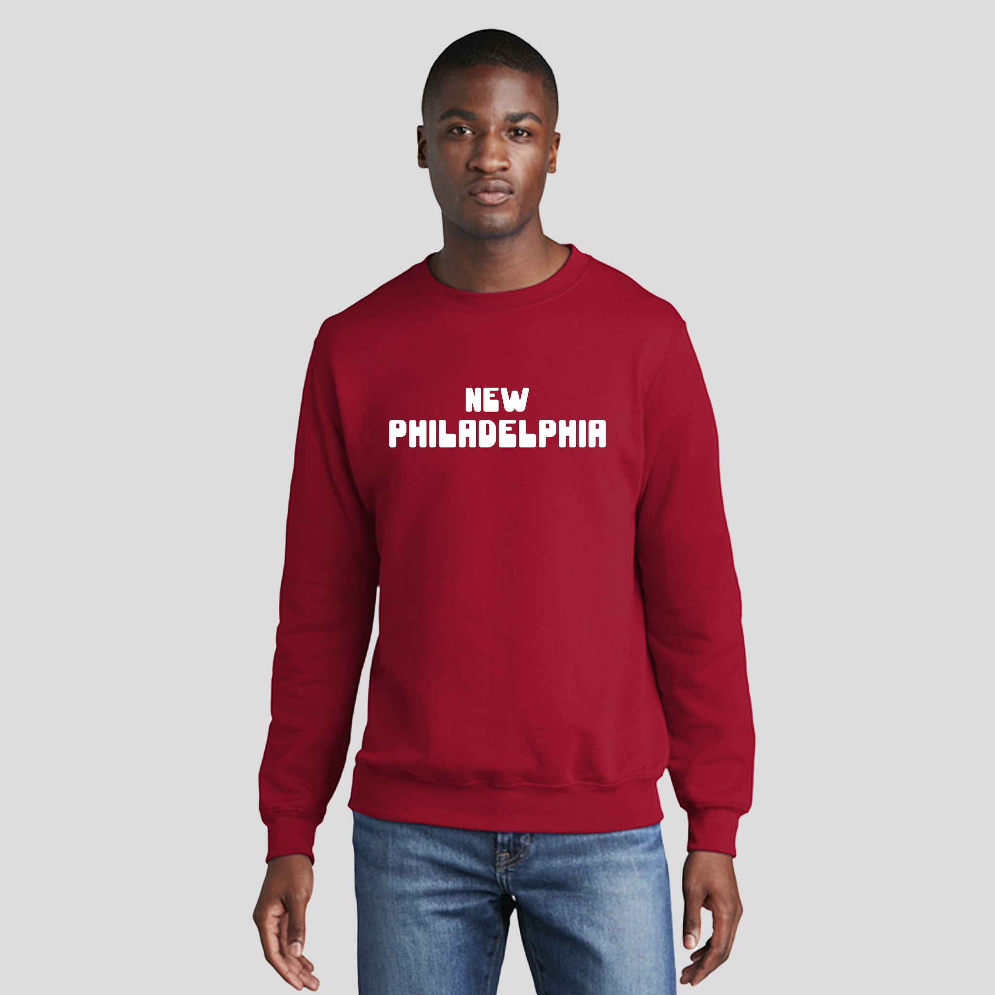 New Philadelphia Fleece Crewneck Sweatshirt | Red