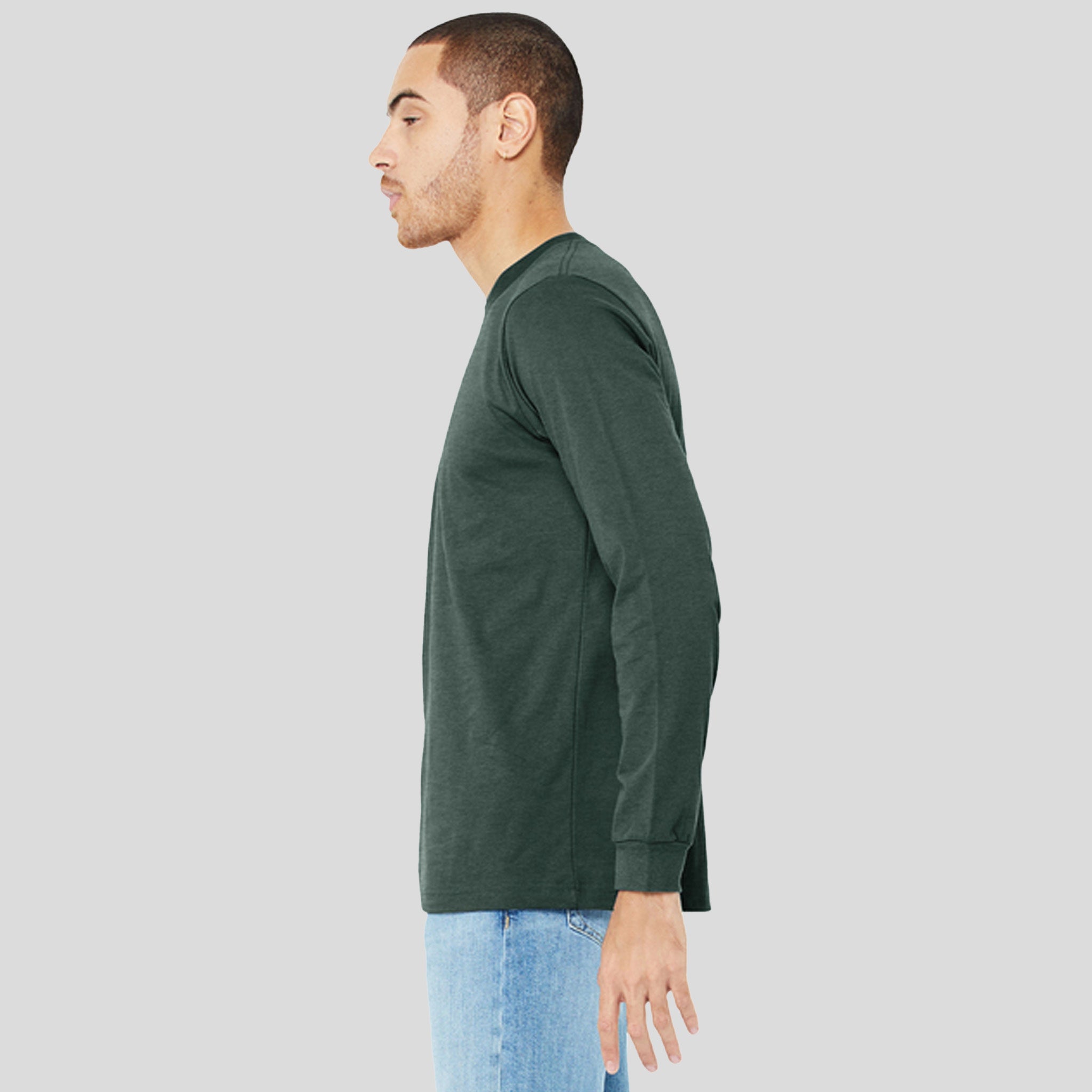 Unisex Heather CVC Long Sleeve Tee | Heather Forest