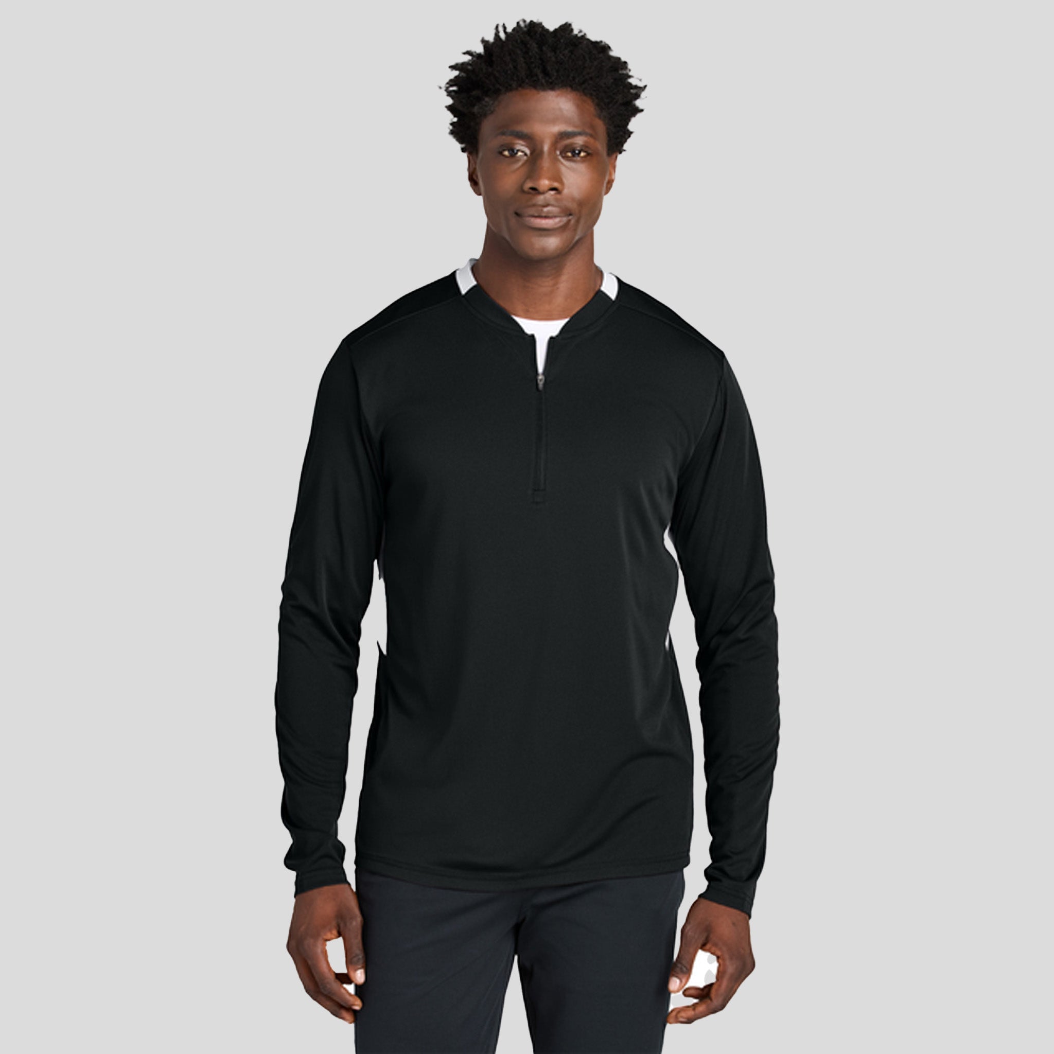 Club 1/4-Zip Pullover | Black/White
