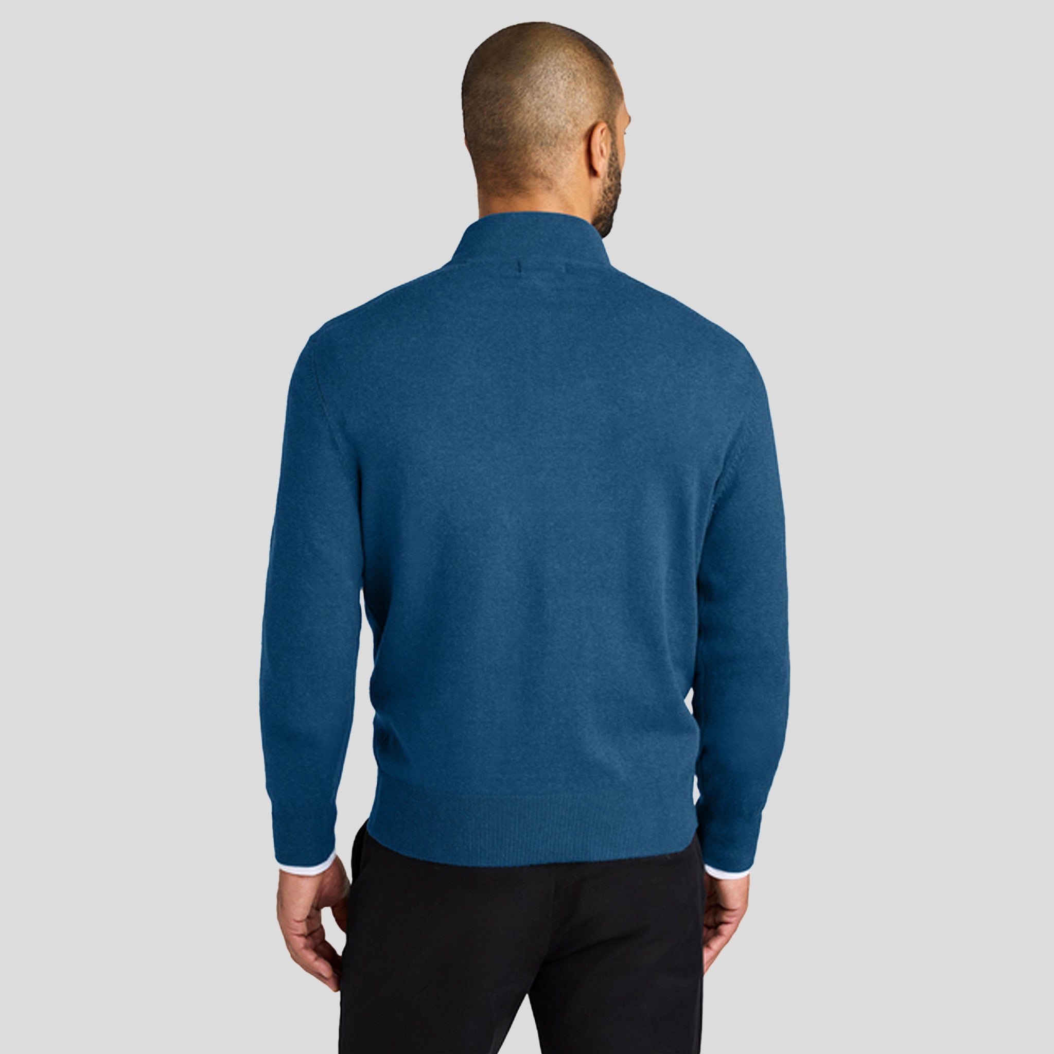 Easy Care 1/4-Zip Sweater | Aegean Blue Heather