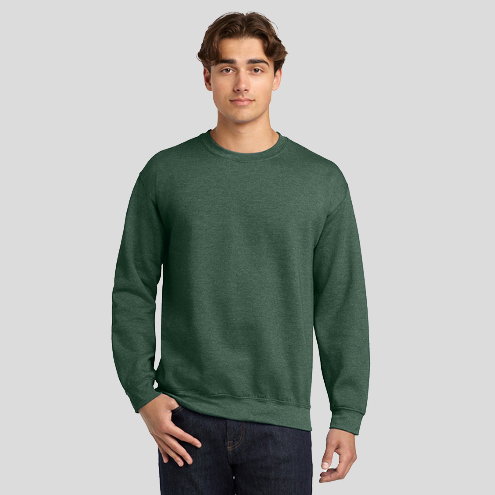 Heavy Blend™ Crewneck Sweatshirt | Heather Dark Green