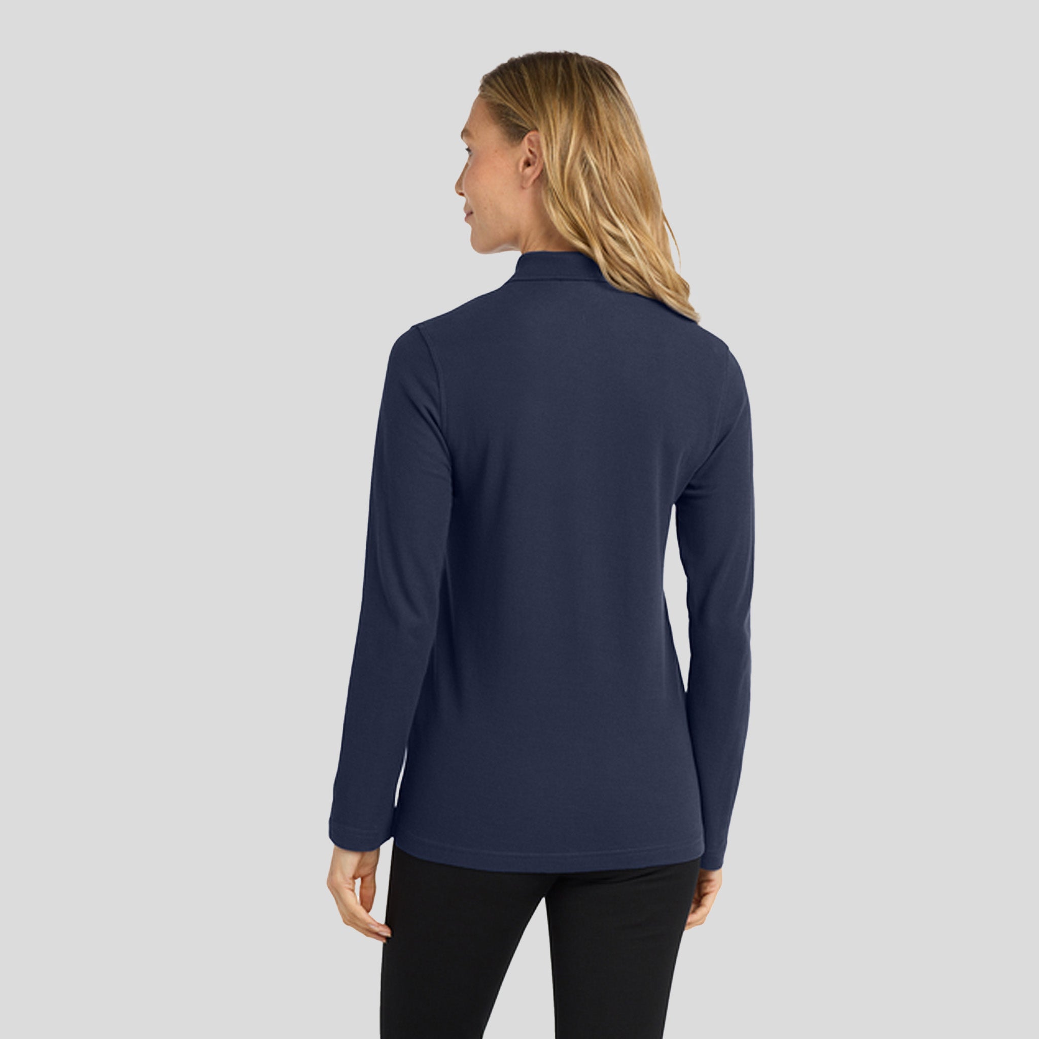 Women's Silk Touch™ Long Sleeve Polo | Navy
