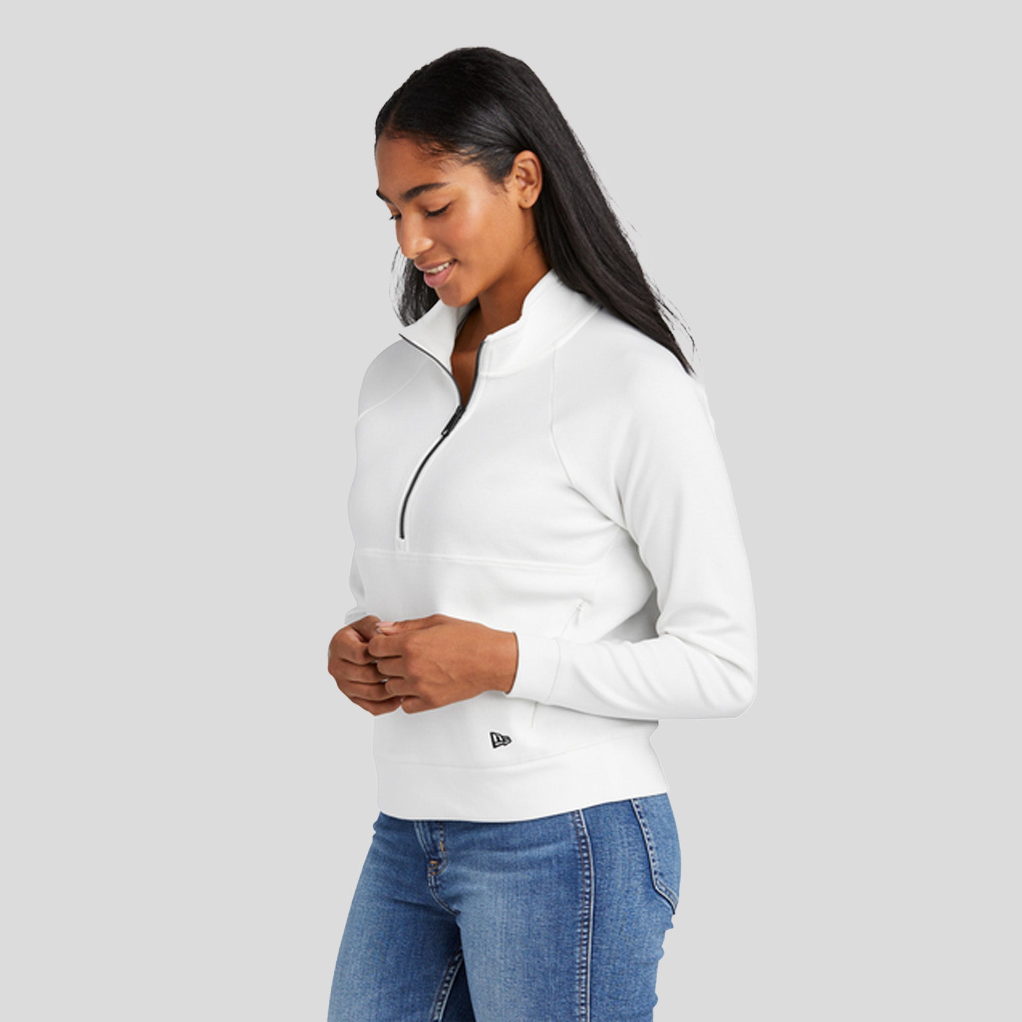 Women's STS 1/2-Zip | Fan White