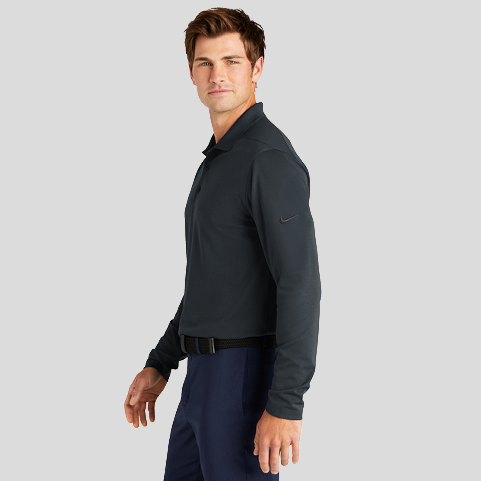 Dri-FIT Micro Pique 2.0 Long Sleeve Polo | Anthracite