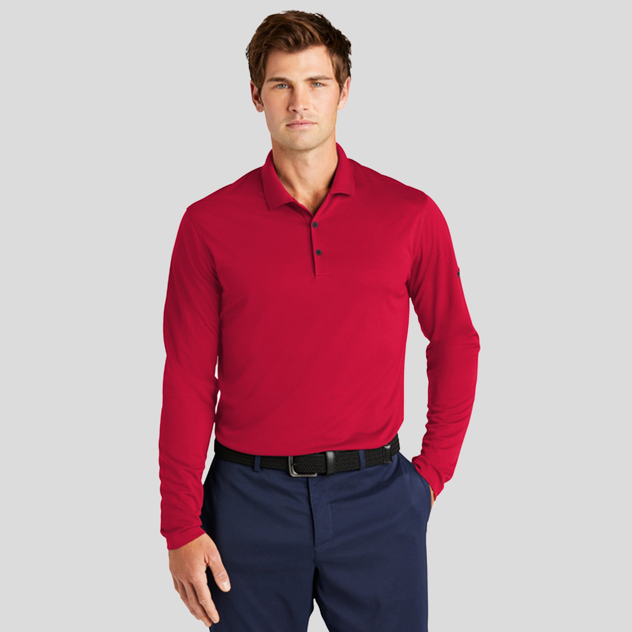 Dri-FIT Micro Pique 2.0 Long Sleeve Polo | University Red