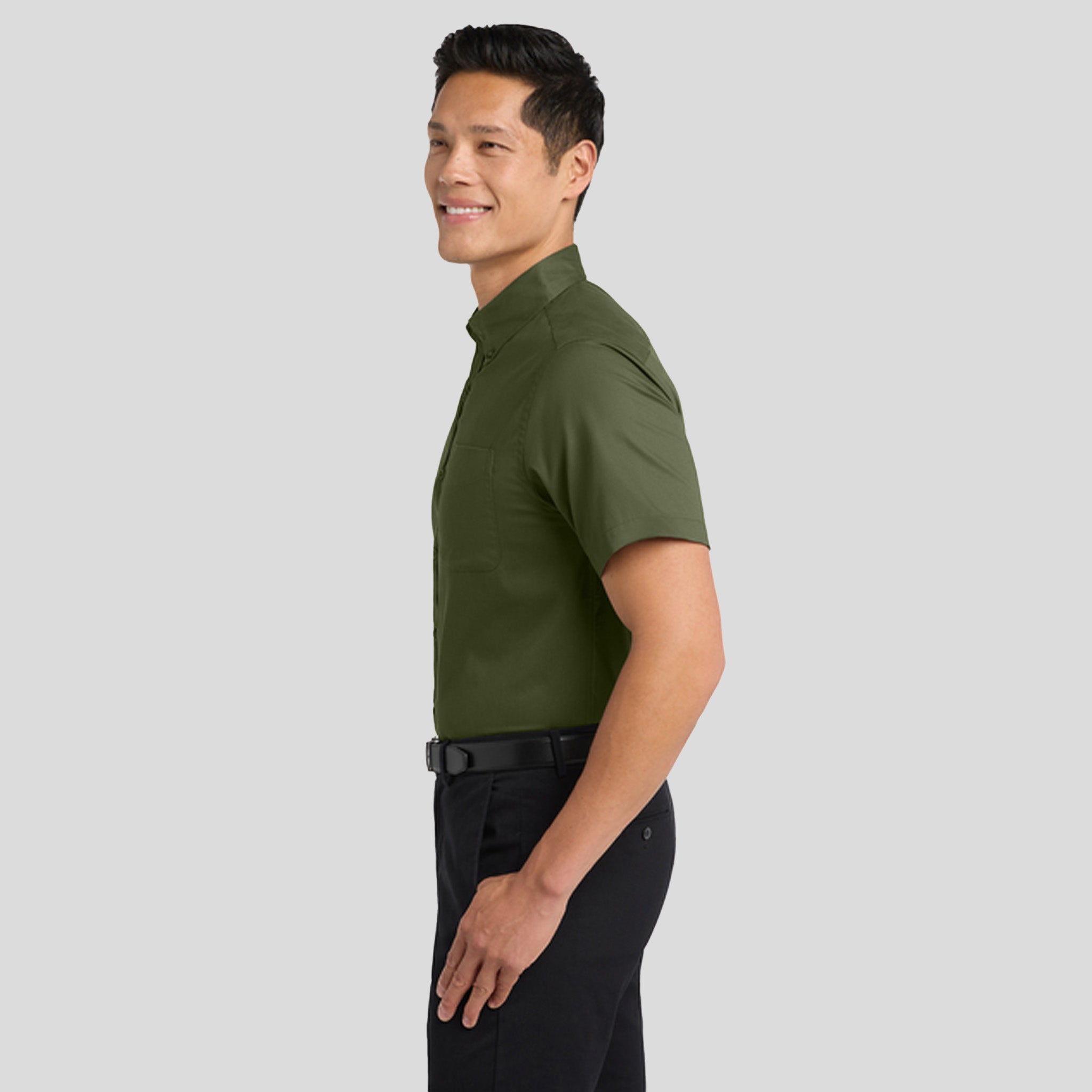 Short Sleeve Easy Care Shirt | Clover Green