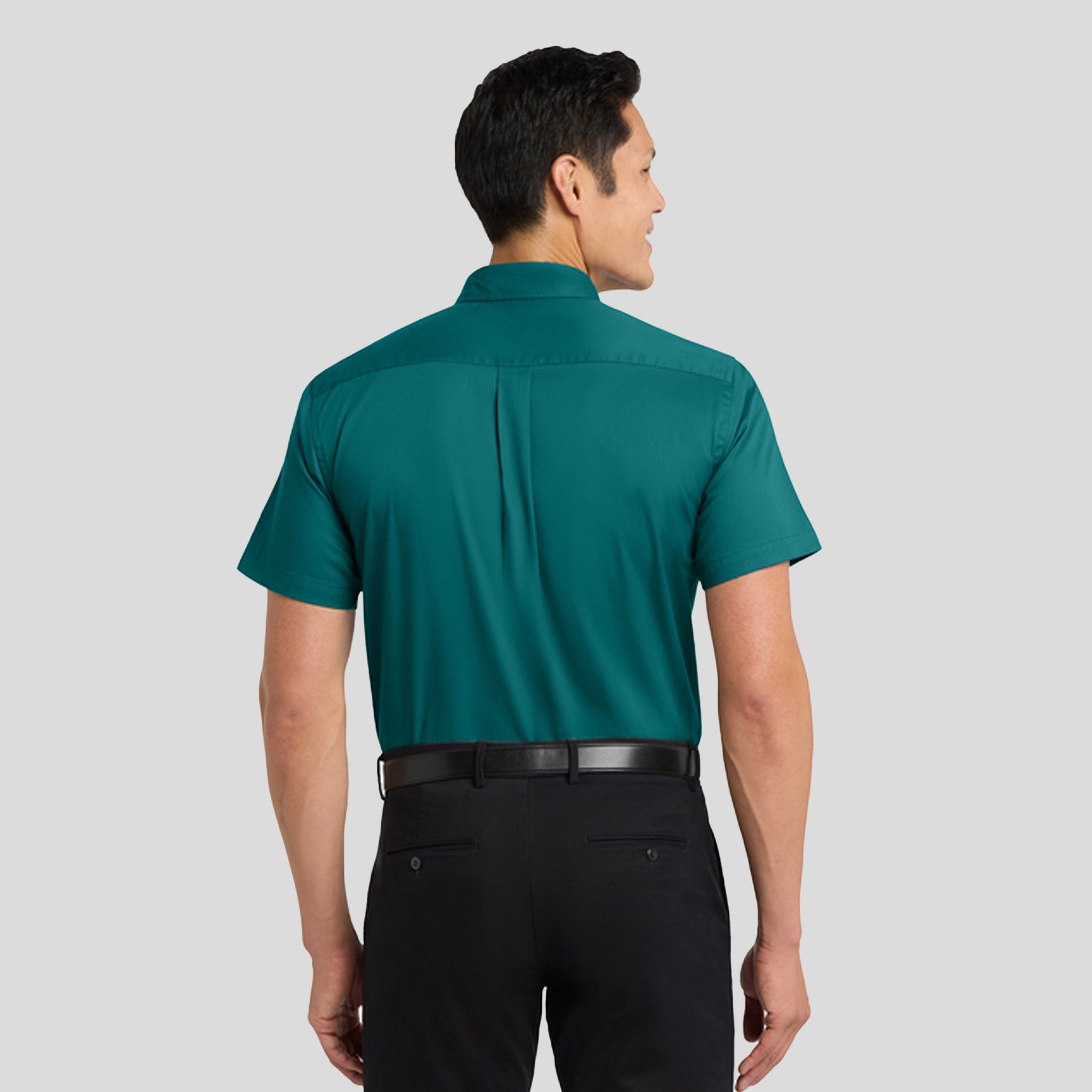 Short Sleeve Easy Care Shirt | Teal Green