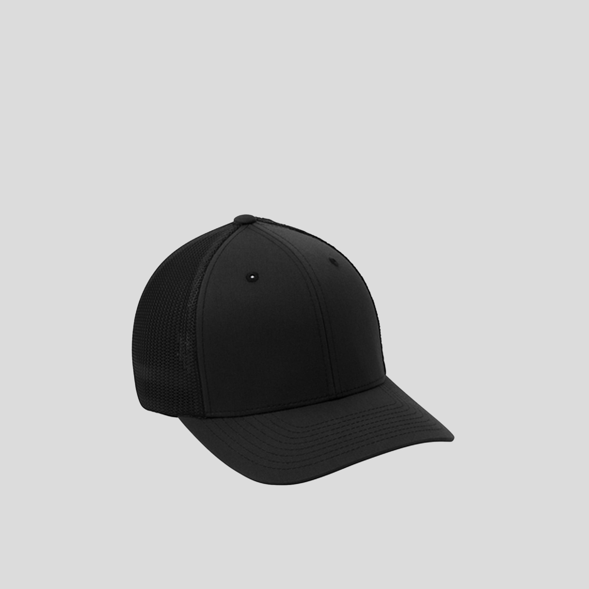 Flexfit® Mesh Back Cap | Black/Black