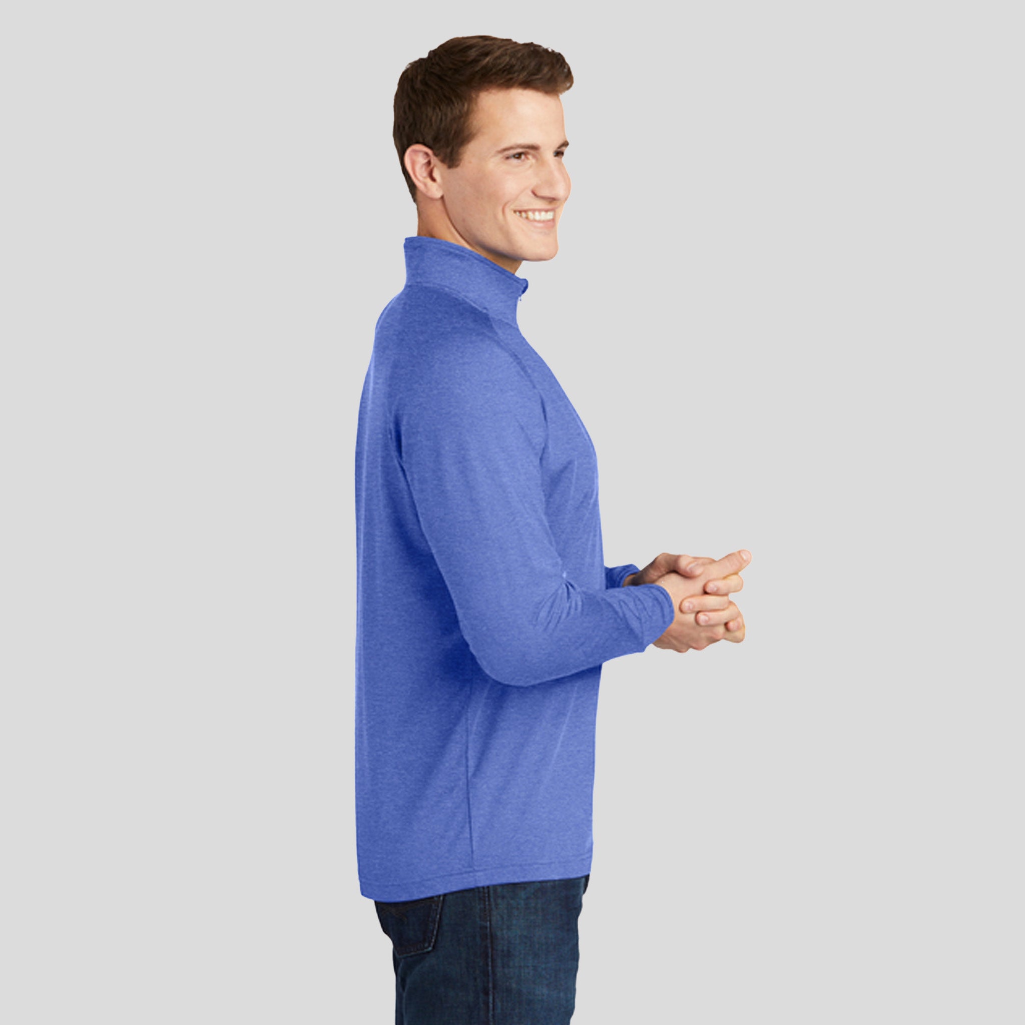 Sport-Wick® Stretch 1/4-Zip Pullover | True Royal Heather